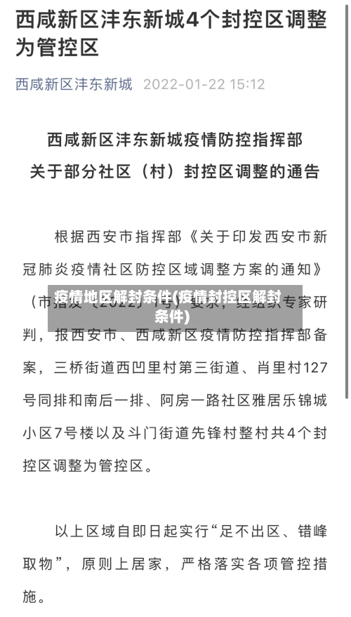 疫情地区解封条件(疫情封控区解封条件)-第3张图片