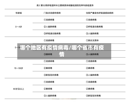 哪个地区有疫情病毒/哪个省市有疫情