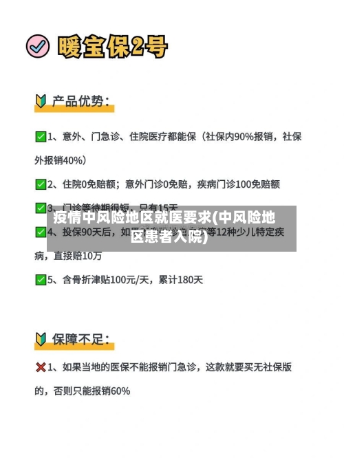 疫情中风险地区就医要求(中风险地区患者入院)