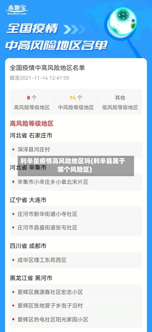 利辛是疫情高风险地区吗(利辛县属于哪个风险区)