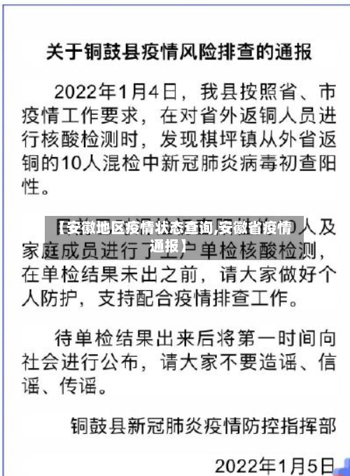 【安徽地区疫情状态查询,安徽省疫情通报】-第2张图片