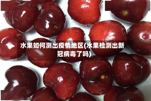 水果如何测出疫情地区(水果检测出新冠病毒了吗)