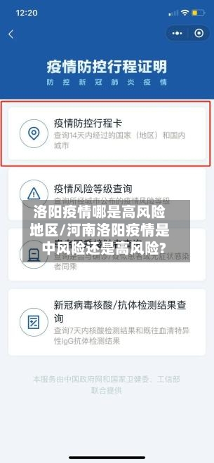 洛阳疫情哪是高风险地区/河南洛阳疫情是中风险还是高风险?