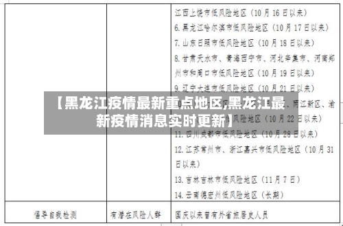 【黑龙江疫情最新重点地区,黑龙江最新疫情消息实时更新】-第3张图片