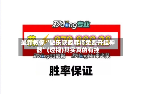 最新教你“微乐陕西麻将免费开挂神器”(透视)其实真的有挂-第2张图片