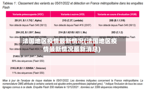 法国地区疫情最新情况(法国地区疫情最新情况最新消息)