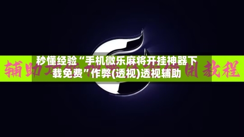 秒懂经验“手机微乐麻将开挂神器下载免费	”作弊(透视)透视辅助-第2张图片