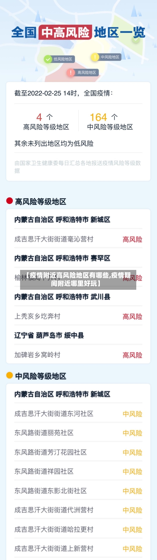 【疫情附近高风险地区有哪些,疫情期间附近哪里好玩】-第2张图片