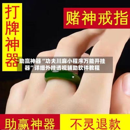 助赢神器“功夫川麻小程序万能开挂器	”详细外挂透视辅助软件教程-第2张图片