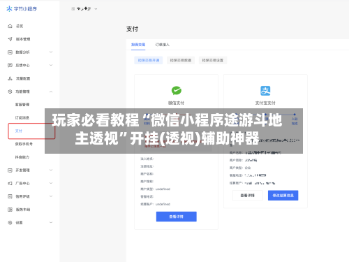 玩家必看教程“微信小程序途游斗地主透视	”开挂(透视)辅助神器-第2张图片