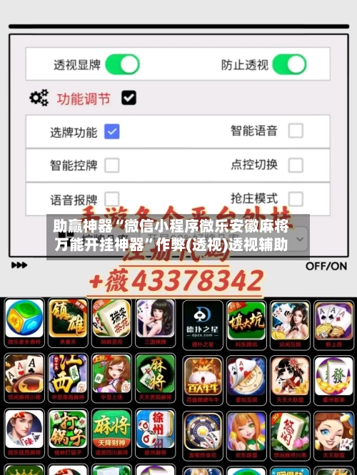 助赢神器“微信小程序微乐安徽麻将万能开挂神器”作弊(透视)透视辅助-第3张图片