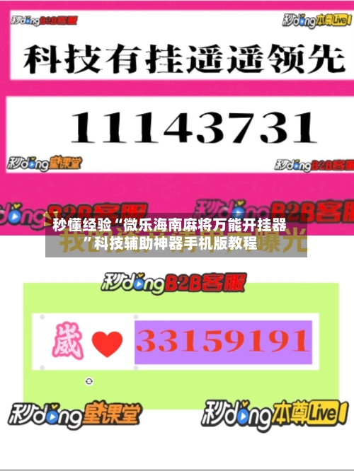 秒懂经验“微乐海南麻将万能开挂器”科技辅助神器手机版教程-第3张图片