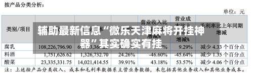 辅助最新信息“微乐天津麻将开挂神器	”其实确实有挂-第2张图片