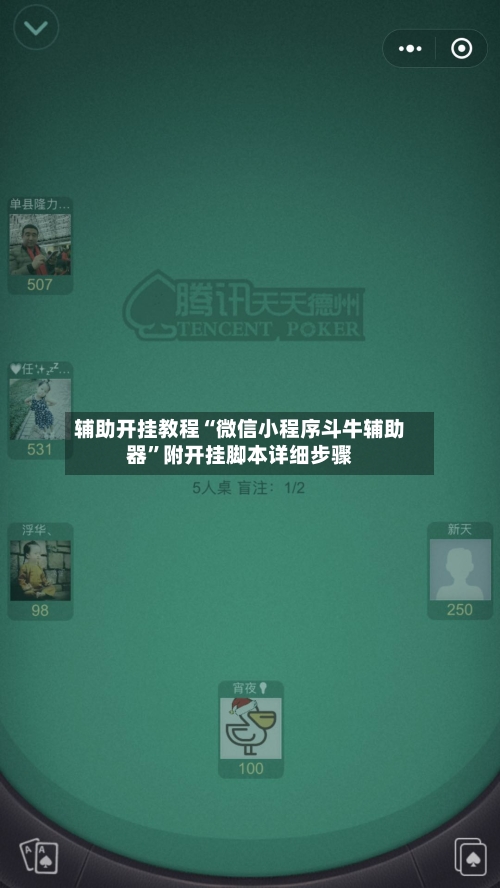 辅助开挂教程“微信小程序斗牛辅助器	”附开挂脚本详细步骤-第3张图片