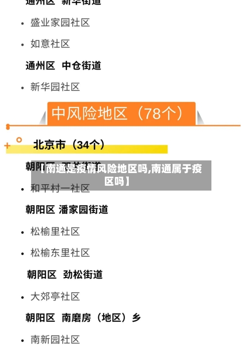 【南通是疫情风险地区吗,南通属于疫区吗】-第2张图片