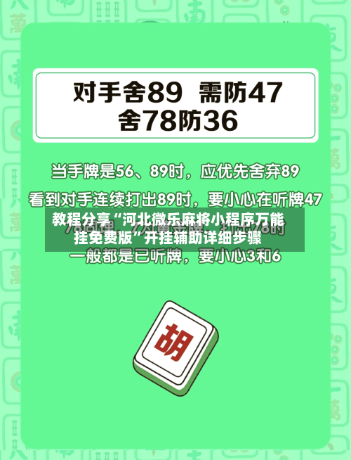 教程分享“河北微乐麻将小程序万能挂免费版”开挂辅助详细步骤-第2张图片