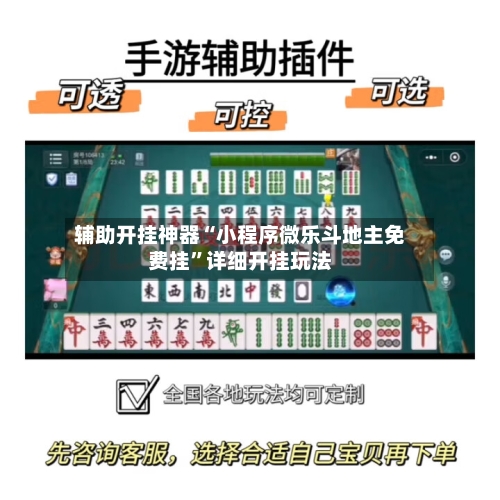 辅助开挂神器“小程序微乐斗地主免费挂”详细开挂玩法-第2张图片