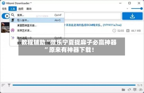 教程辅助“微乐宁夏捉麻子必赢神器”原来有神器下载！-第3张图片