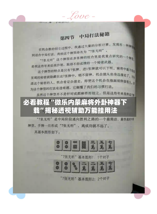 必看教程“微乐内蒙麻将外卦神器下载	”揭秘透视辅助万能挂用法-第3张图片