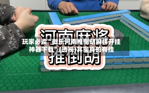 玩家必读“微乐河南推倒胡麻将开挂神器下载”(透视)其实真的有挂-第3张图片