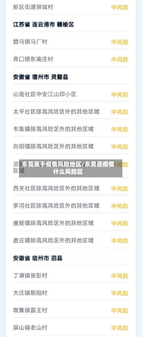 东莞属于疫情风险地区/东莞是疫情什么风险区-第2张图片
