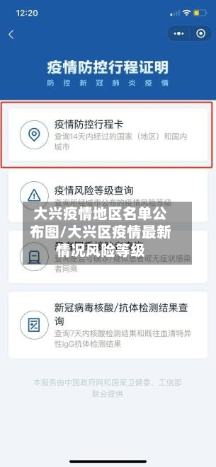 大兴疫情地区名单公布图/大兴区疫情最新情况风险等级