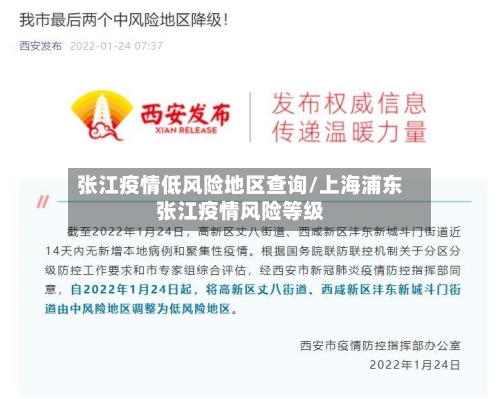张江疫情低风险地区查询/上海浦东张江疫情风险等级-第2张图片