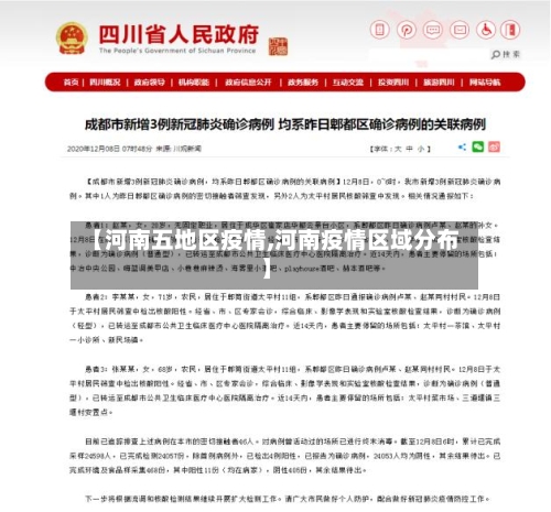【河南五地区疫情,河南疫情区域分布】