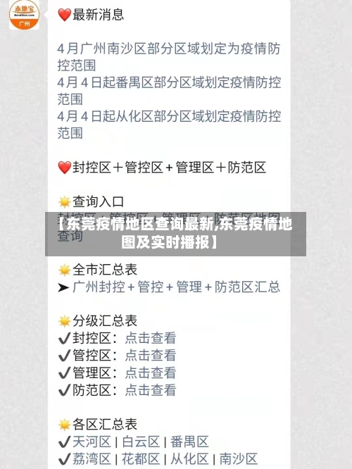 【东莞疫情地区查询最新,东莞疫情地图及实时播报】
