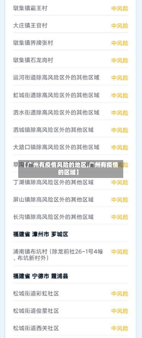 【广州有疫情风险的地区,广州有疫情的区域】-第2张图片