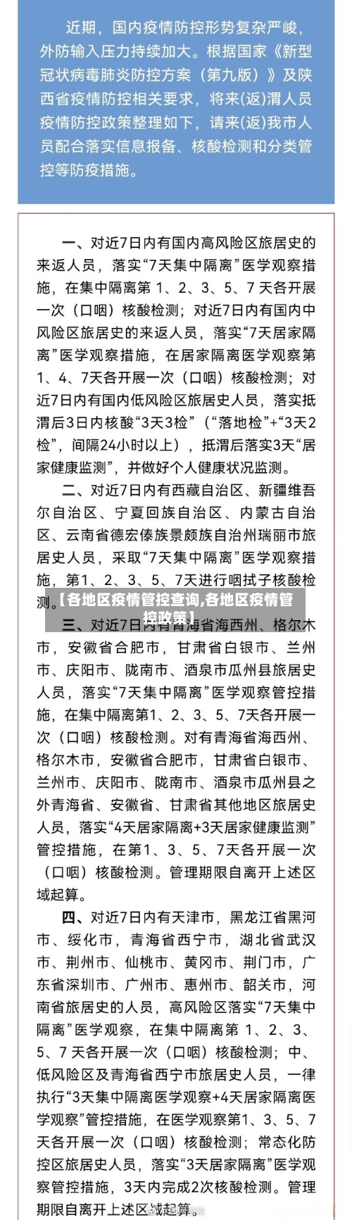 【各地区疫情管控查询,各地区疫情管控政策】